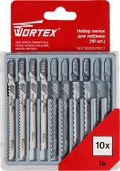 Набор пилок для лобзика универсальный 10 шт. WORTEX (2 шт каждой: T118A, T119BO, T144D, T101B, T127D)