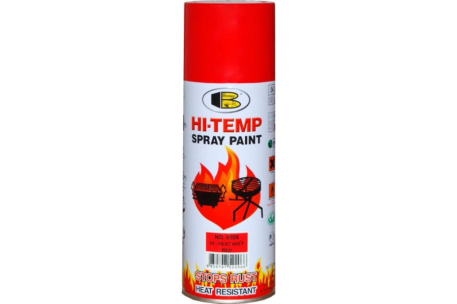 Жаростойкая аэрозольная краска (красная )  HI-HEAT (red) 205 ºс  BS0006